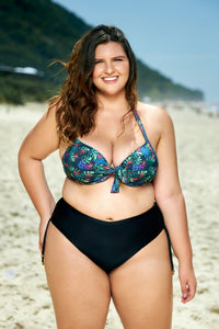 Mix & Match: Plus size balconette top + bikini bottoms with wide sides