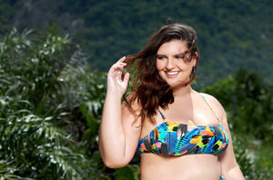 Plus size bandeau top - Bird feathers