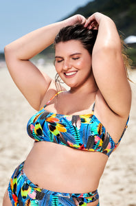 Plus size bandeau top - Bird feathers