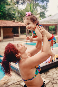 Baby girl bikini set - Bird feathers