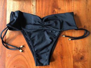 Bikini bottoms with side ties - Black