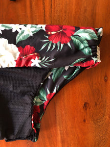 Bikini set with reversible high waisted bottoms - Hibiscus