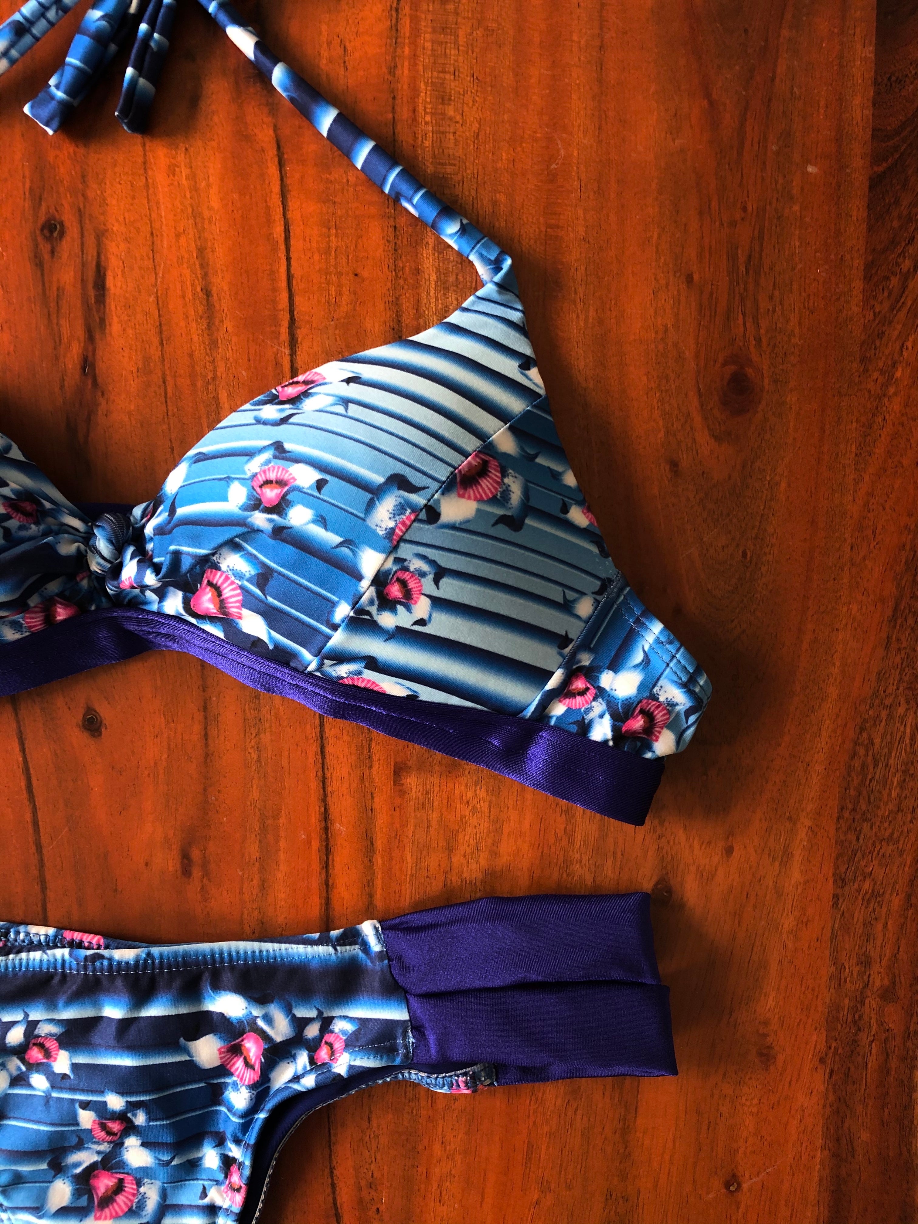 Bikini set - Stripes & flowers